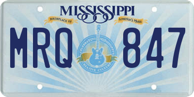MS license plate MRQ847