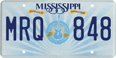 MS license plate MRQ848