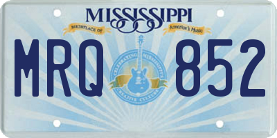 MS license plate MRQ852