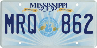 MS license plate MRQ862