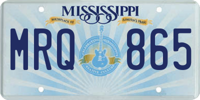 MS license plate MRQ865