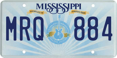 MS license plate MRQ884