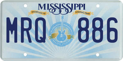 MS license plate MRQ886