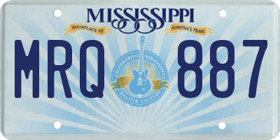 MS license plate MRQ887