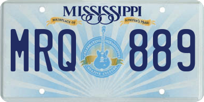 MS license plate MRQ889