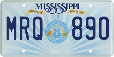 MS license plate MRQ890