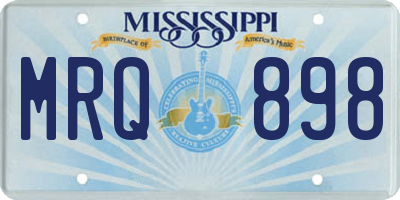 MS license plate MRQ898