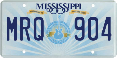 MS license plate MRQ904