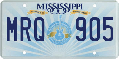 MS license plate MRQ905