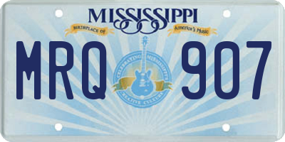 MS license plate MRQ907