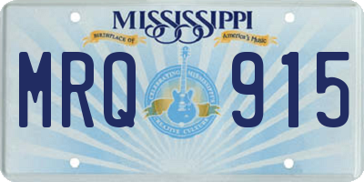 MS license plate MRQ915