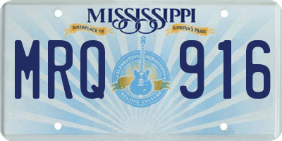 MS license plate MRQ916
