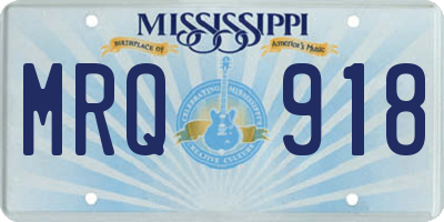 MS license plate MRQ918
