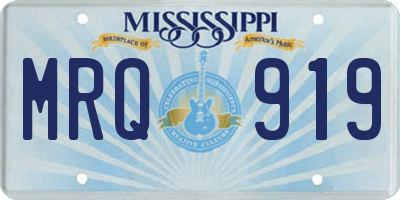 MS license plate MRQ919