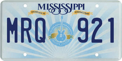 MS license plate MRQ921