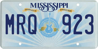 MS license plate MRQ923