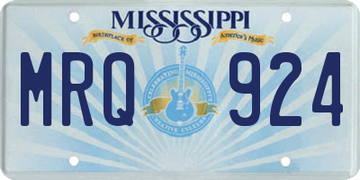 MS license plate MRQ924