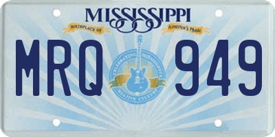 MS license plate MRQ949