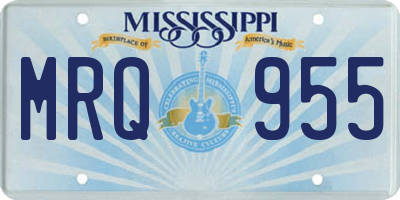 MS license plate MRQ955