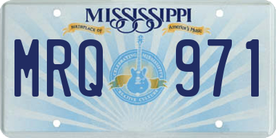 MS license plate MRQ971