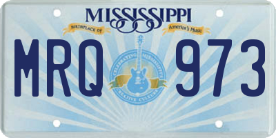 MS license plate MRQ973