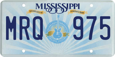MS license plate MRQ975