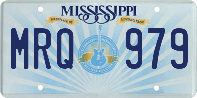 MS license plate MRQ979