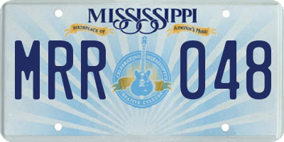 MS license plate MRR048
