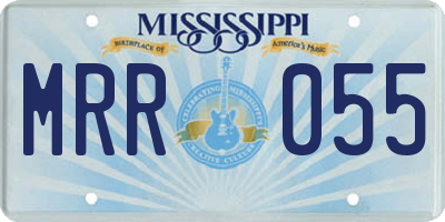 MS license plate MRR055