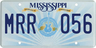 MS license plate MRR056