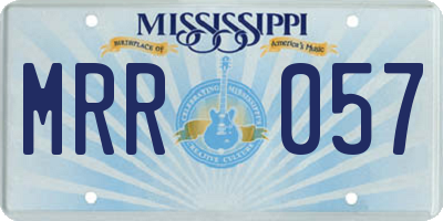 MS license plate MRR057