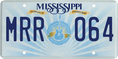 MS license plate MRR064