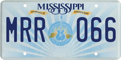 MS license plate MRR066
