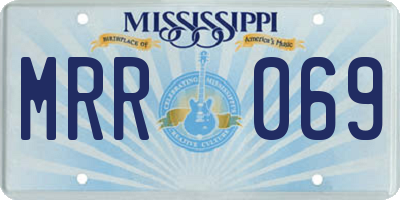 MS license plate MRR069