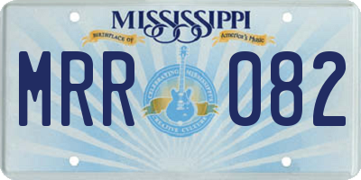 MS license plate MRR082