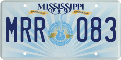 MS license plate MRR083