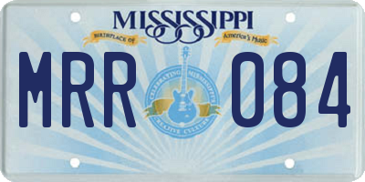 MS license plate MRR084