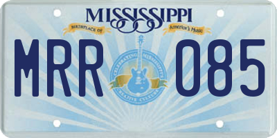 MS license plate MRR085