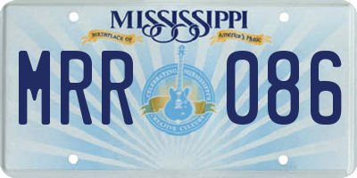 MS license plate MRR086
