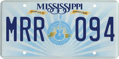 MS license plate MRR094