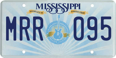 MS license plate MRR095