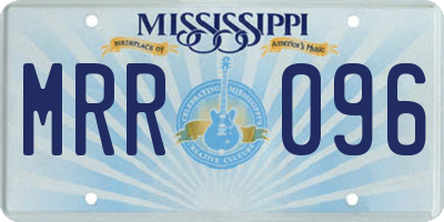 MS license plate MRR096