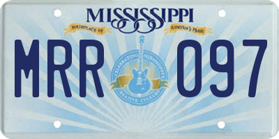 MS license plate MRR097