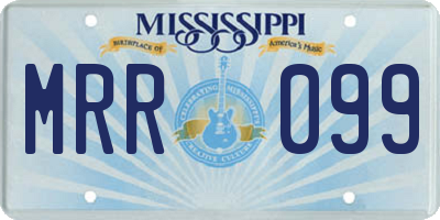 MS license plate MRR099