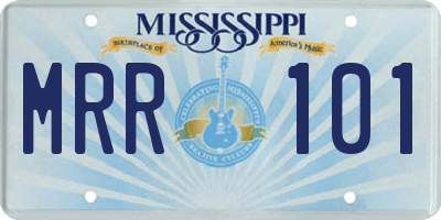 MS license plate MRR101