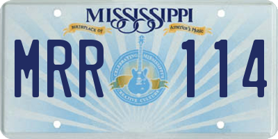 MS license plate MRR114