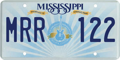 MS license plate MRR122