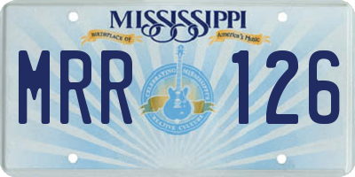MS license plate MRR126