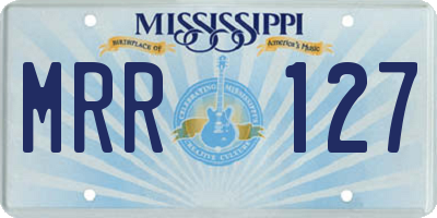 MS license plate MRR127