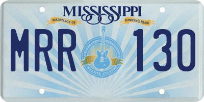MS license plate MRR130